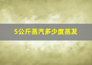 5公斤蒸汽多少度蒸发