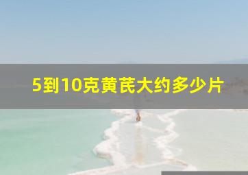 5到10克黄芪大约多少片