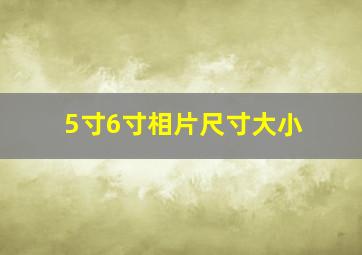 5寸6寸相片尺寸大小