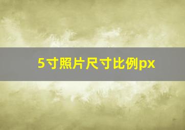 5寸照片尺寸比例px