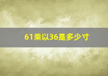 61乘以36是多少寸