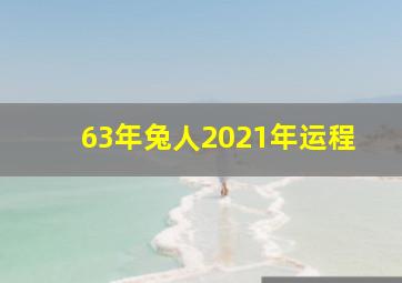 63年兔人2021年运程