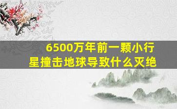 6500万年前一颗小行星撞击地球导致什么灭绝