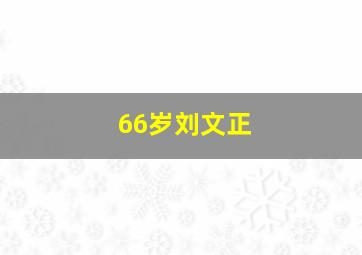 66岁刘文正