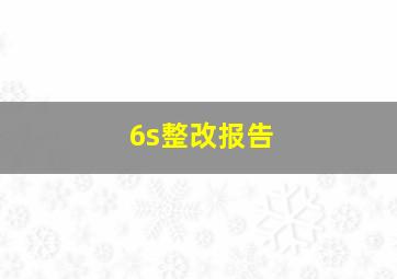 6s整改报告