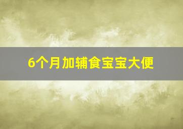 6个月加辅食宝宝大便