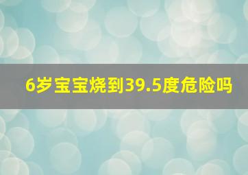 6岁宝宝烧到39.5度危险吗