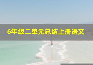 6年级二单元总结上册语文