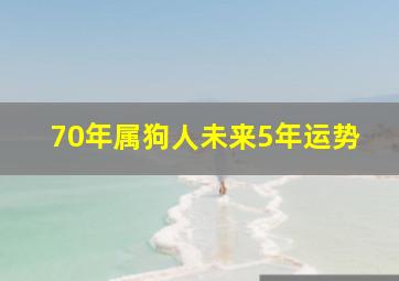 70年属狗人未来5年运势