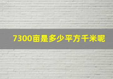 7300亩是多少平方千米呢