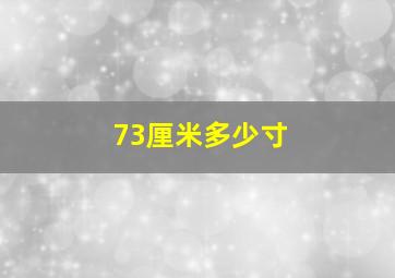 73厘米多少寸