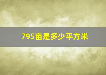 795亩是多少平方米