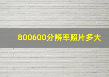 800600分辨率照片多大