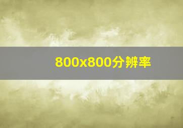 800x800分辨率