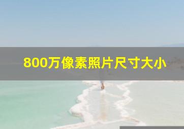 800万像素照片尺寸大小