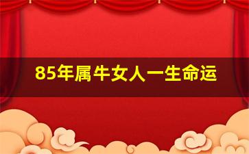 85年属牛女人一生命运