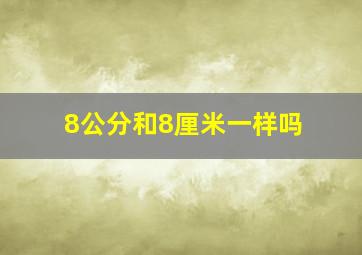 8公分和8厘米一样吗