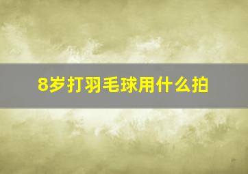 8岁打羽毛球用什么拍