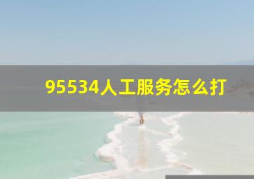 95534人工服务怎么打