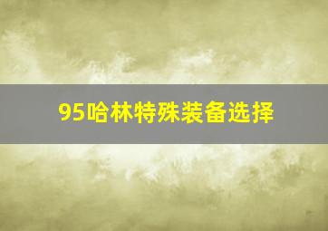 95哈林特殊装备选择