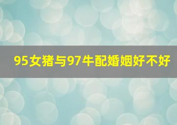 95女猪与97牛配婚姻好不好