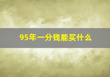 95年一分钱能买什么