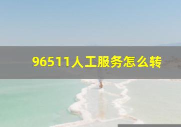 96511人工服务怎么转