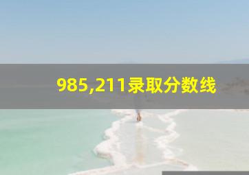 985,211录取分数线