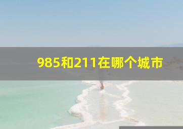 985和211在哪个城市