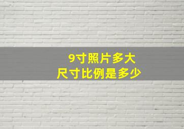 9寸照片多大尺寸比例是多少