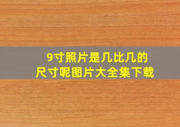 9寸照片是几比几的尺寸呢图片大全集下载