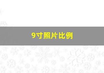 9寸照片比例