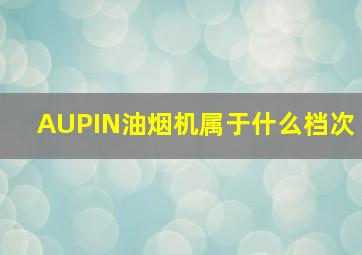 AUPIN油烟机属于什么档次