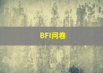 BFI问卷