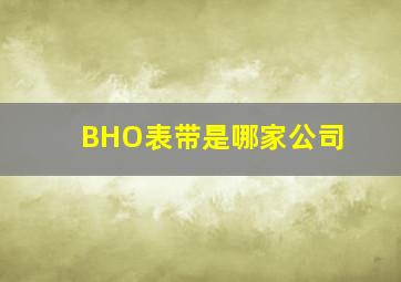 BHO表带是哪家公司