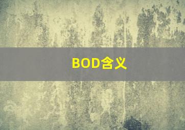 BOD含义