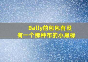 Bally的包包有没有一个那种布的小黑标