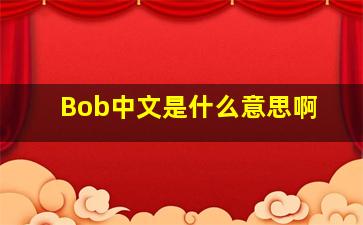 Bob中文是什么意思啊