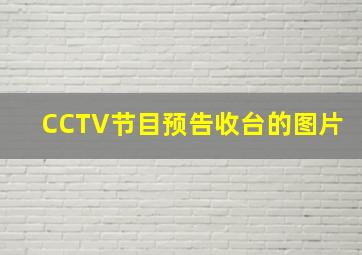 CCTV节目预告收台的图片