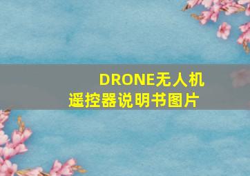 DRONE无人机遥控器说明书图片