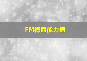 FM梅西能力值