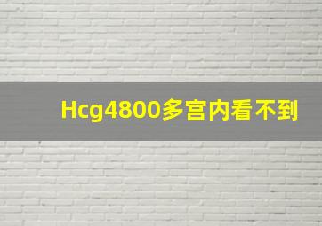 Hcg4800多宫内看不到