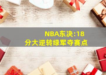 NBA东决:18分大逆转绿军夺赛点