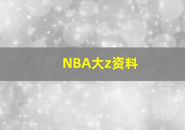 NBA大z资料