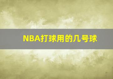 NBA打球用的几号球