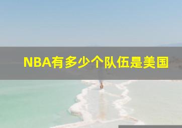 NBA有多少个队伍是美国