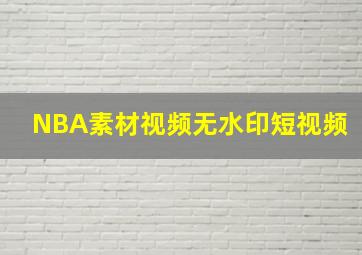 NBA素材视频无水印短视频