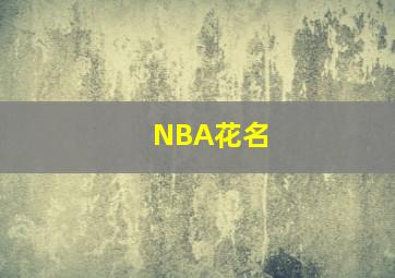 NBA花名