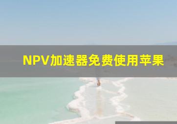 NPV加速器免费使用苹果