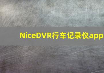 NiceDVR行车记录仪app